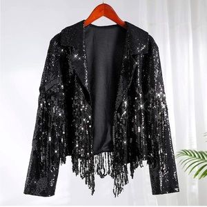 Sequin Fringe Jacket Blazer - Eras Tour outfit